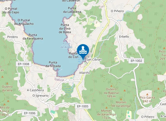 Map of Praia da Laxe dos Picos