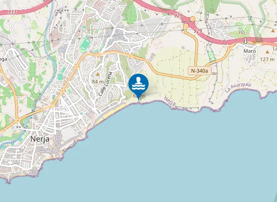 Map of Playa Piedra de Tarzán