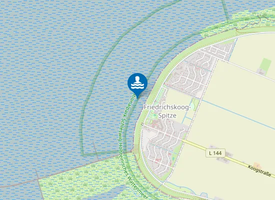 Map of NORDS FRIEDRICHSKOOG SPITZE