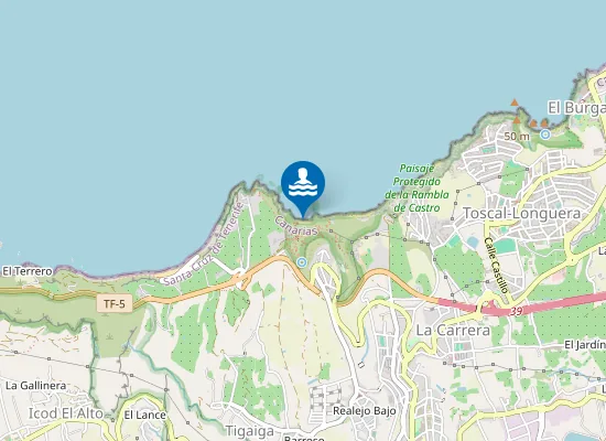Map of Playa de Castro