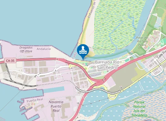 Map of Playa de la Ministra