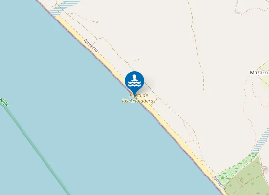 Map of Playa de las Amoladeras
