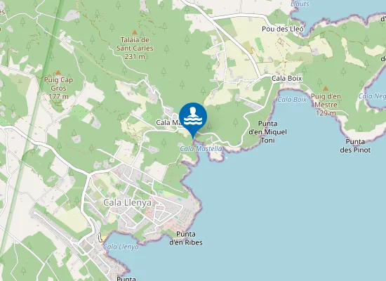 Map of Cala Mastella