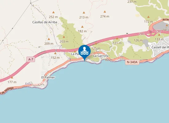 Map of Playa de la Cueva del Cura
