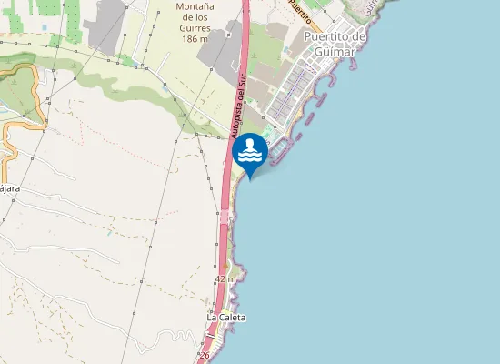 Map of Playa de Arriba o Las Bajas