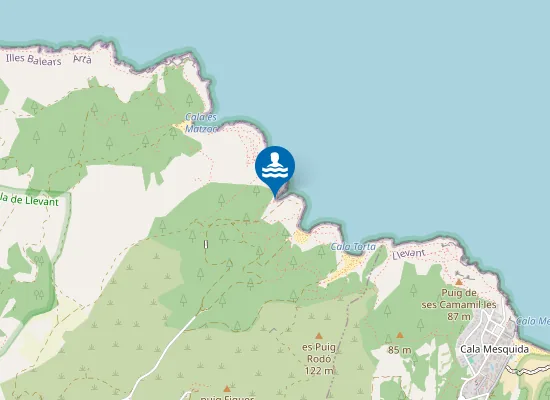 Map of Cala Estreta