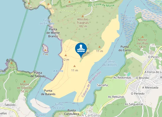 Map of Praia do Medio