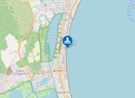 Map of platja dels Francesos