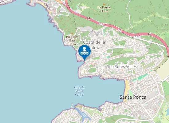 Map of Platja Cala Blanca