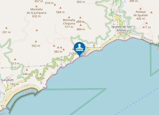 Map of Playa de la Cueva del Agua