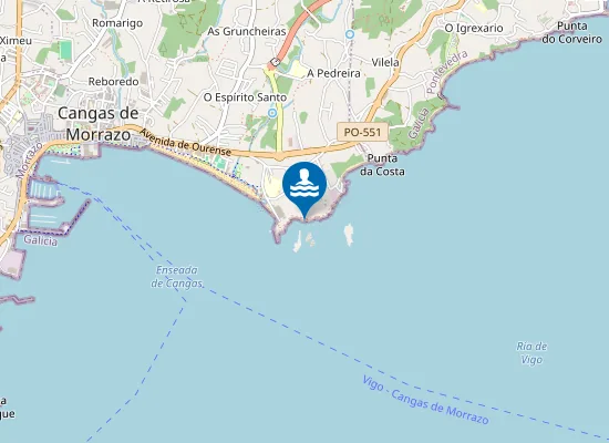 Map of Praia dos Alemáns