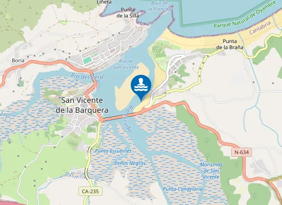 Map of Playa de la Maza