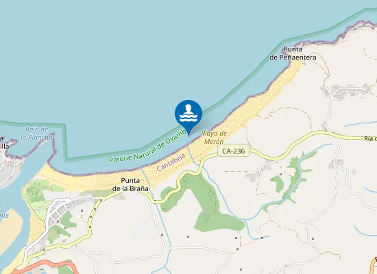 Map of Playa de Merón