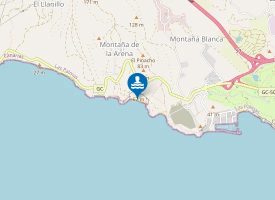 Map of Playa de Montaña Arena