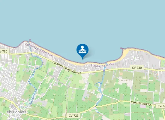 Map of Platja dels Molins