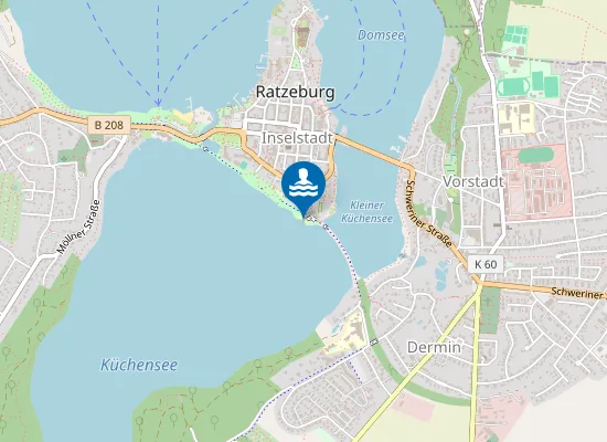 Map of KUECHENSEE RATZEBURG AM HALLENBAD AQUA SIWA