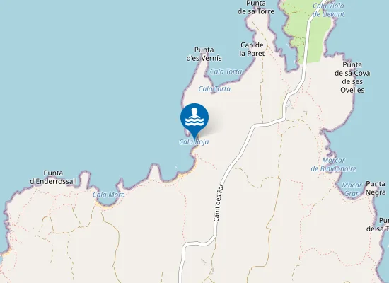 Map of Platja de Cala Roja