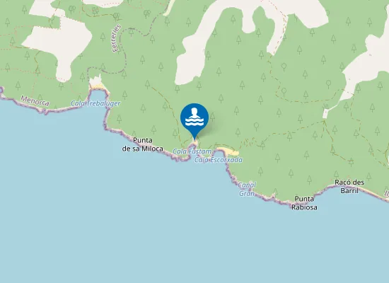 Map of Cala Fustam