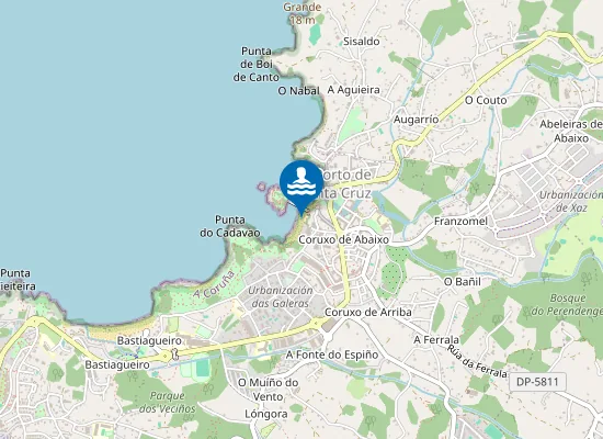 Map of Praia de Santa Cruz