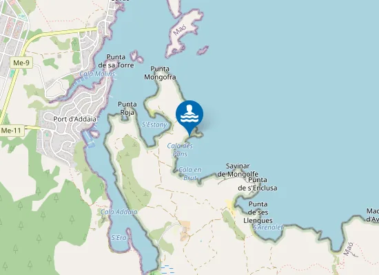 Map of s'arenal de Mongofre