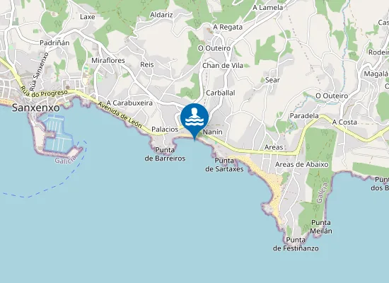 Map of Praia de Nanîn
