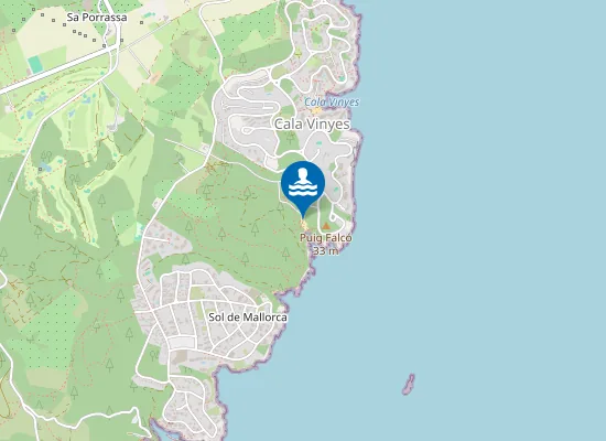 Map of Cala Falcó