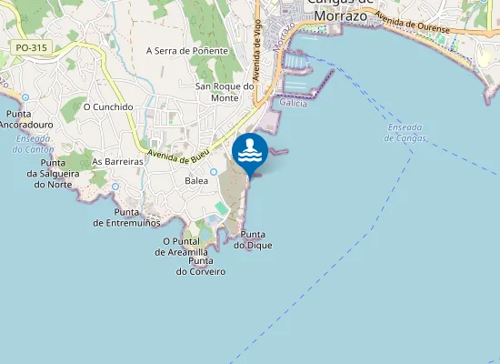 Map of Praia da Bouciña