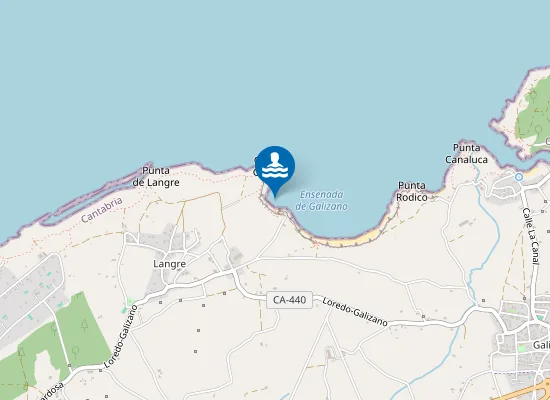 Map of Playa de Langre Pequeña