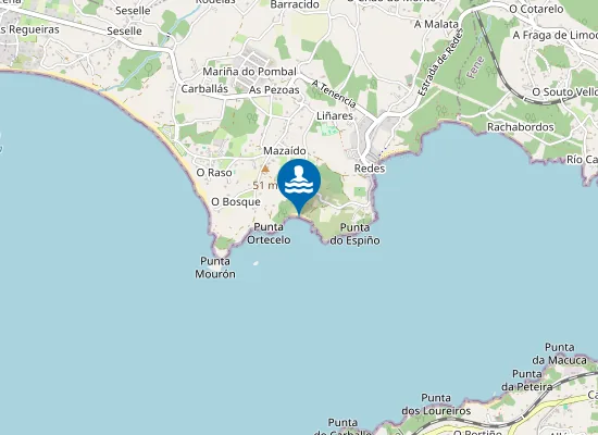 Map of Praia de Sabadelle