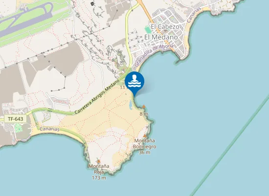 Map of Playa de Montaña Roja