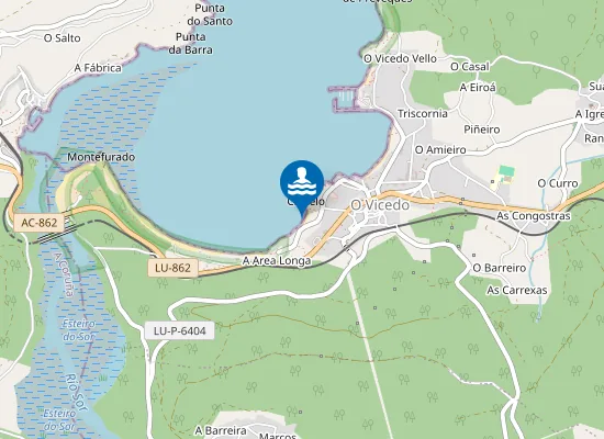 Map of Praia de Moledos