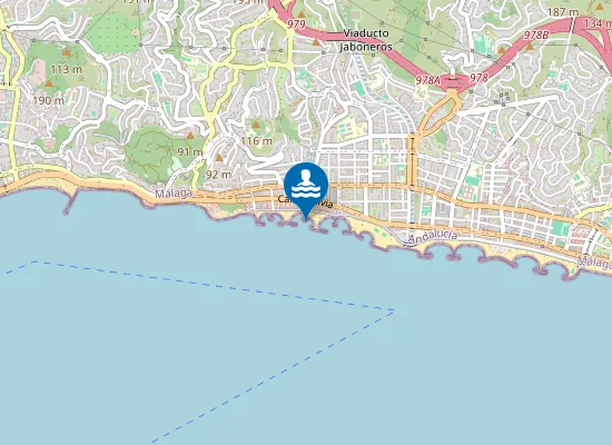 Map of Playa de Pedregalejo