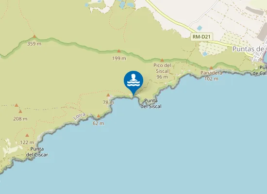 Map of Playa del Siscal