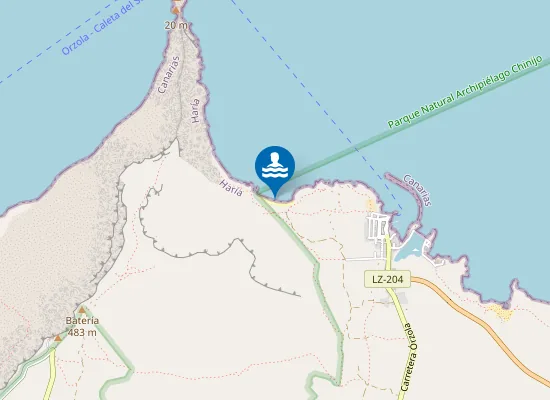 Map of Playa de La Cantería