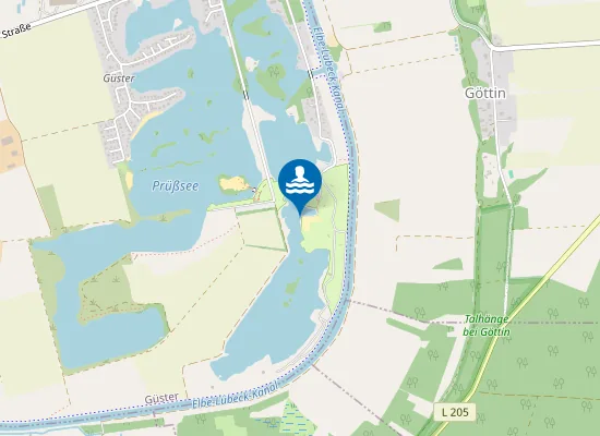 Map of PRUESSSEE GUESTER YACHTHAFEN DER FREIZEITWELT