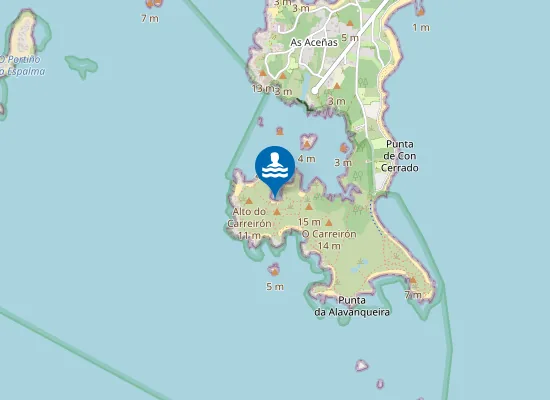 Map of Praia Dos Espiños