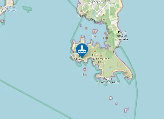 Map of Praia Da Lontreira De Fóra