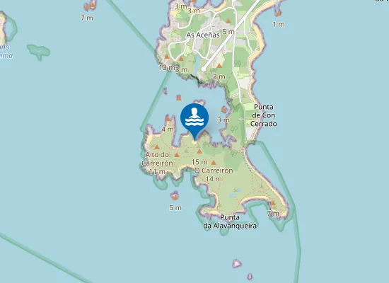 Map of Praia dos Espiños das Aceñas