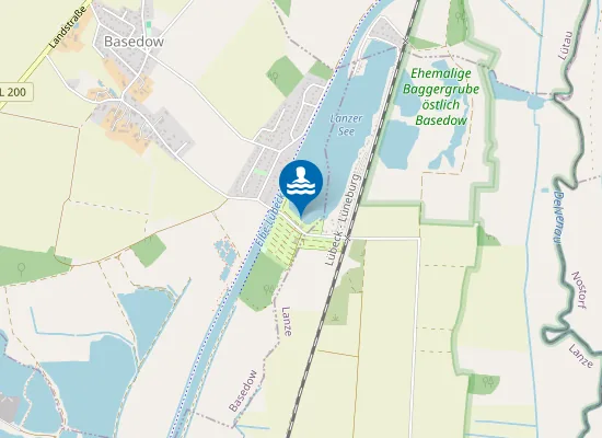 Map of LANZER SEE BASEDOW AM CAMPINGPLATZ
