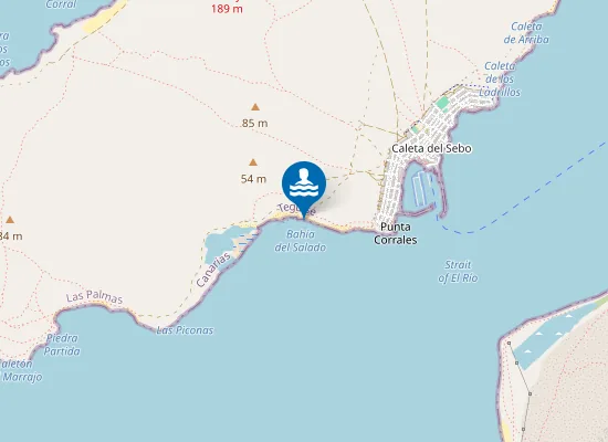 Map of Playa del Salado