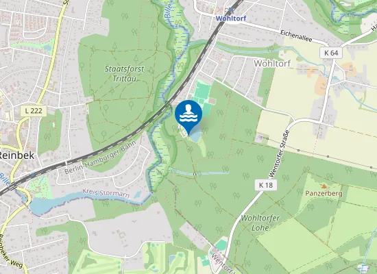 Map of TONTEICH WOHLTORF SACHSENWALDBAD