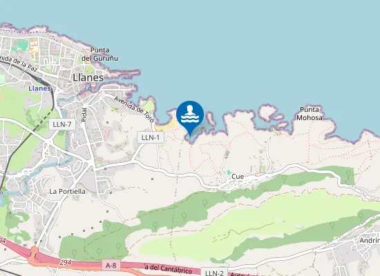 Map of Playa del Cura