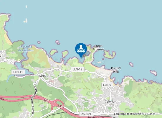 Map of Playa de Troenzo