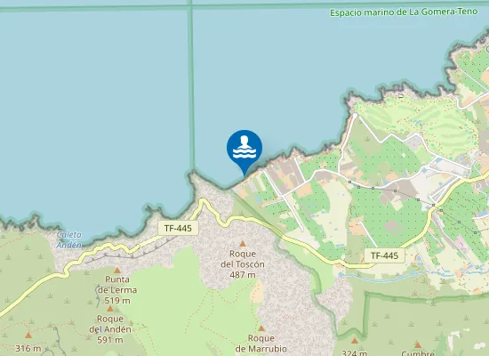 Map of Playa del Fraile