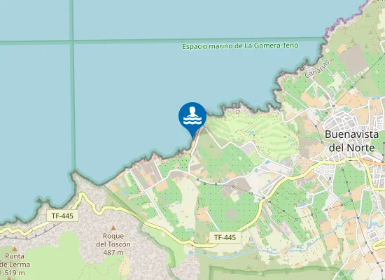 Map of Playa de las Arenas