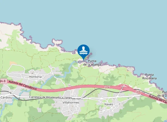 Map of Playa de La Güelga