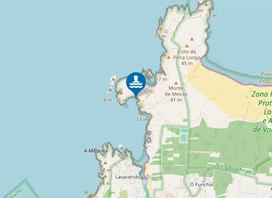 Map of Praia da Mourillá