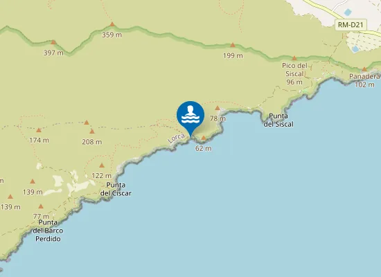 Map of Playa Cala Honda
