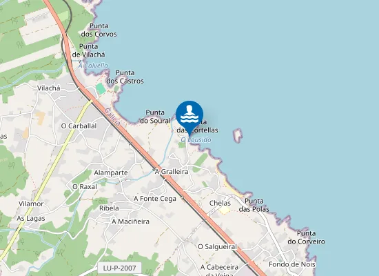 Map of Praia do Lousido