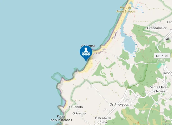 Map of Praia de Canido